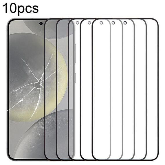 Per Samsung Galaxy S24 SM-S921B 10 pezzi Lente in vetro esterna per schermo anteriore con adesivo OCA otticamente trasparente