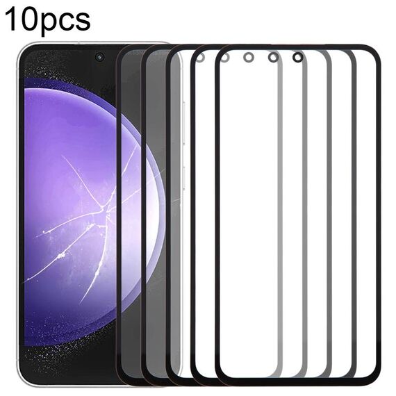 Per Samsung Galaxy S23 FE SM-S711B 10 pezzi Lente in vetro esterna per schermo anteriore con adesivo OCA otticamente trasparente