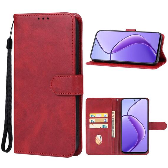 Custodia in pelle per telefono Realme 12 4G (rossa)