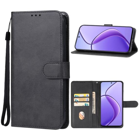 Per la custodia in pelle Realme 12 4G (nera)
