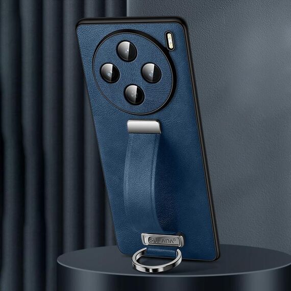 Custodia per telefono antiurto per vivo X100s SULADA PC + texture in pelle (blu)