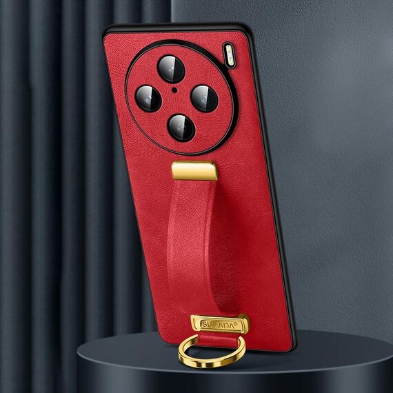 Custodia per telefono antiurto per vivo X100s Pro / X100 Pro SULADA PC + texture in pelle (rosso)