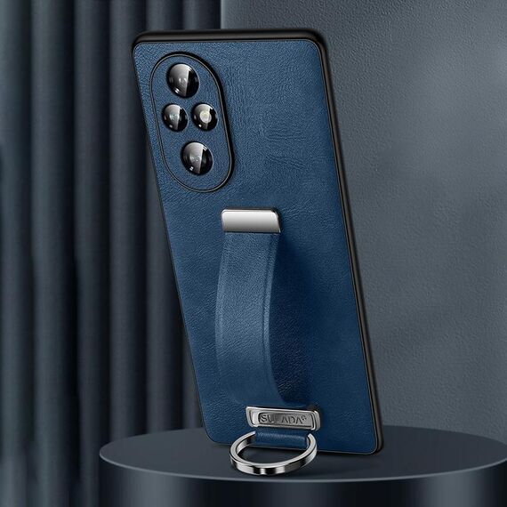 Per Honor 200 SULADA PC + Custodia per telefono antiurto in pelle con texture (blu)