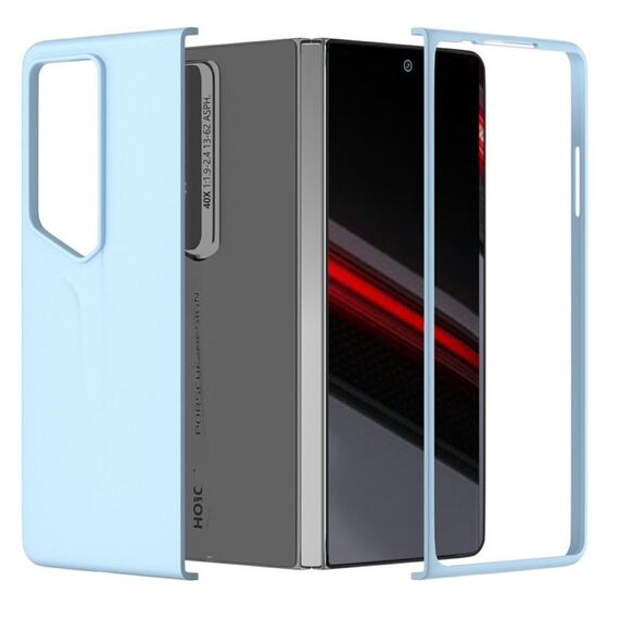 Custodia per PC per Honor Magic V2 RSR Porsche Design con copertura totale e sensazione di pelle (blu cielo)