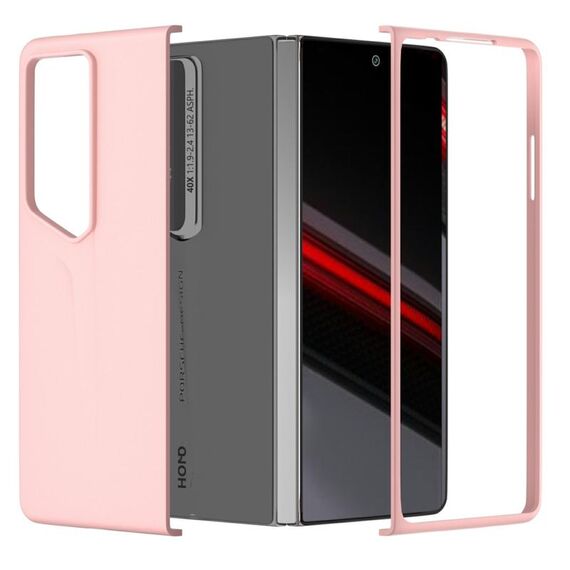 Custodia per PC per Honor Magic V2 RSR Porsche Design con copertura totale e sensazione di pelle (rosa)