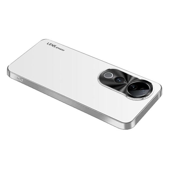 Per vivo S19 Pro AG Custodia per telefono in acrilico galvanico satinato (bianco argento)