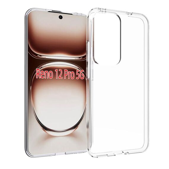 Per OPPO Reno12 Pro 5G Custodia per telefono in TPU con texture impermeabile globale (trasparente)