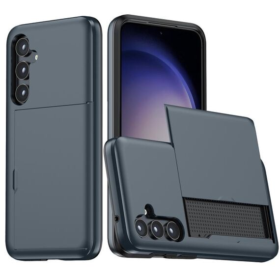 Per Samsung Galaxy S23 FE 5G Custodia per telefono antiurto con slot per schede (blu)