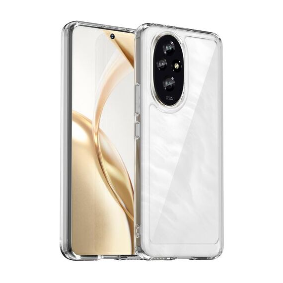 Per Honor 200 Custodia per telefono ibrida in TPU acrilico serie colorata (trasparente)
