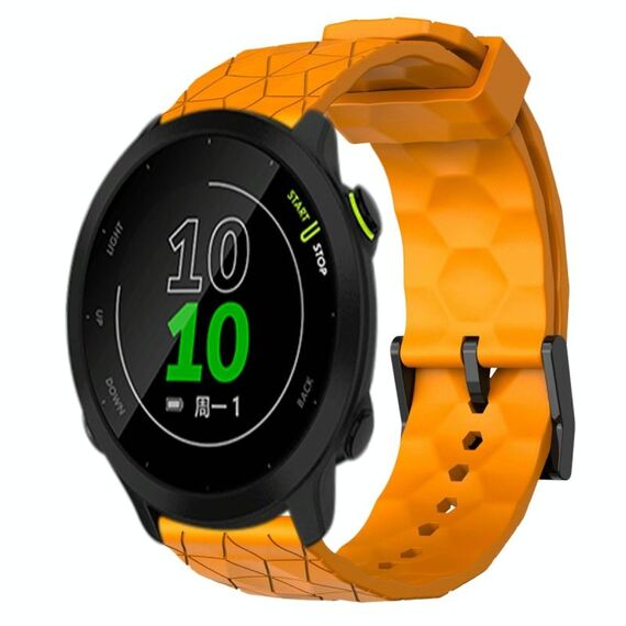 Per Garmin Forerunner 158 20mm Cinturino in silicone tinta unita modello calcio (giallo)