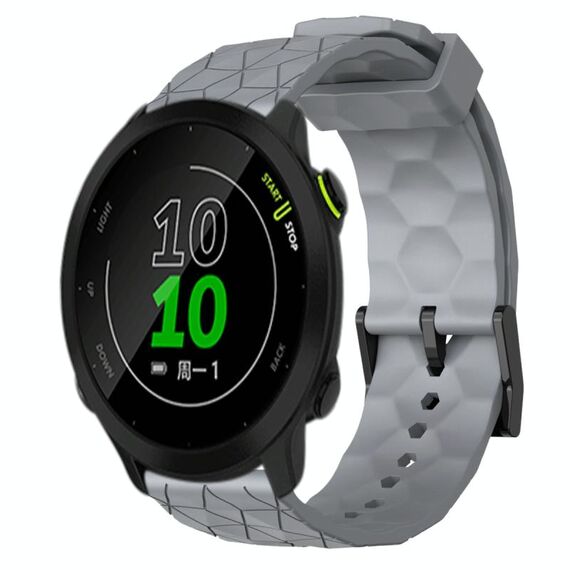 Per Garmin Forerunner 158 20mm Cinturino per orologio in silicone tinta unita modello calcio (grigio)
