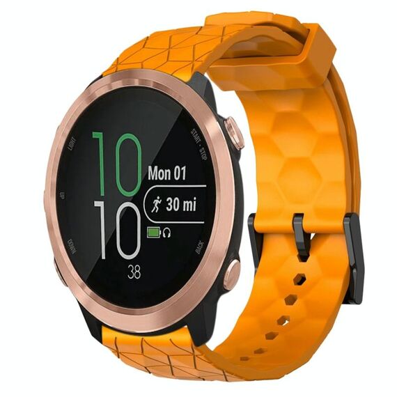 Per Garmin Forerunner 645 Music 20mm Cinturino in silicone tinta unita modello calcio (giallo)