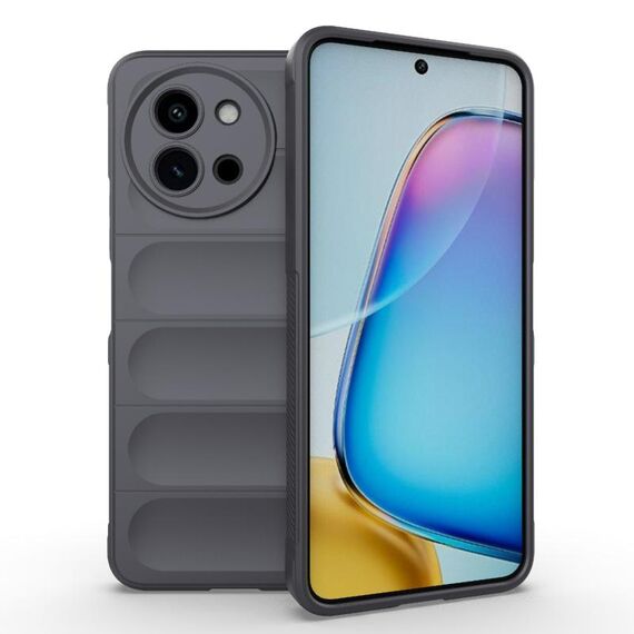 Per vivo Y200i / Y200T Magic Shield TPU + custodia per telefono in flanella (grigio scuro)