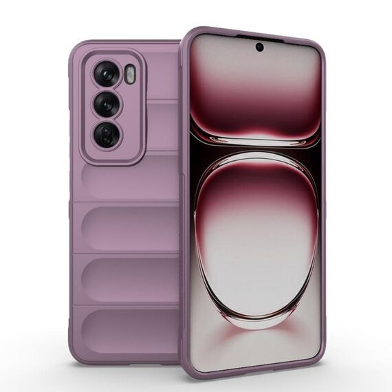 Per OPPO Reno12 Global Magic Shield TPU + custodia in flanella per telefono (viola)