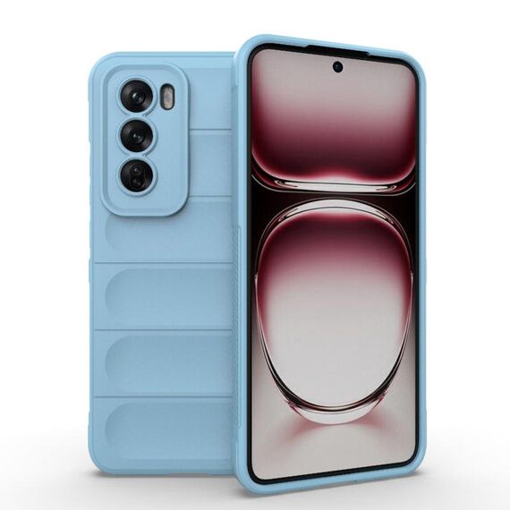 Per OPPO Reno12 Pro Global Magic Shield TPU + custodia per telefono in flanella (azzurro)