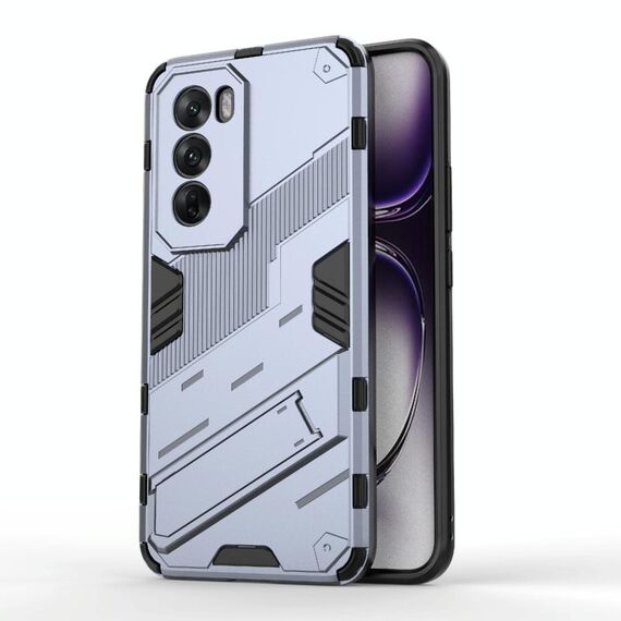 Per OPPO Reno12 Global Punk Armor 2 in 1 PC + Custodia per telefono in TPU con supporto (grigio)