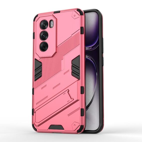 Per OPPO Reno12 Global Punk Armor 2 in 1 PC + TPU Custodia per telefono con supporto (rosso chiaro)