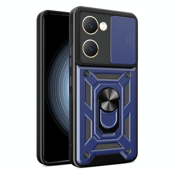 Per vivo Y03 custodia per fotocamera scorrevole design TPU + custodia per PC (blu)