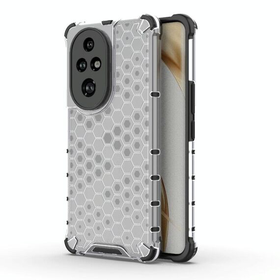 Per Honor 200 Pro Custodia protettiva antiurto per PC a nido d'ape + TPU (bianca)