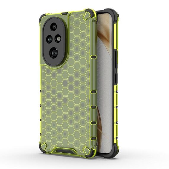 Per Honor 200 Pro Custodia protettiva antiurto per PC a nido d'ape + TPU (verde)