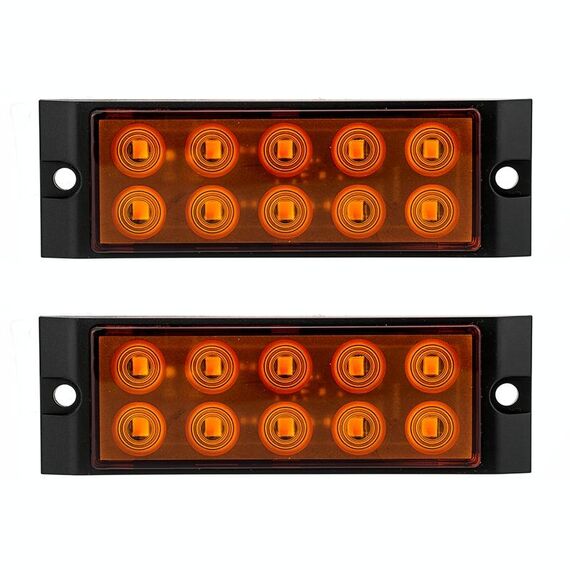 2 pezzi auto/camion 10LED luci indicatori laterali lampadina (arancione)