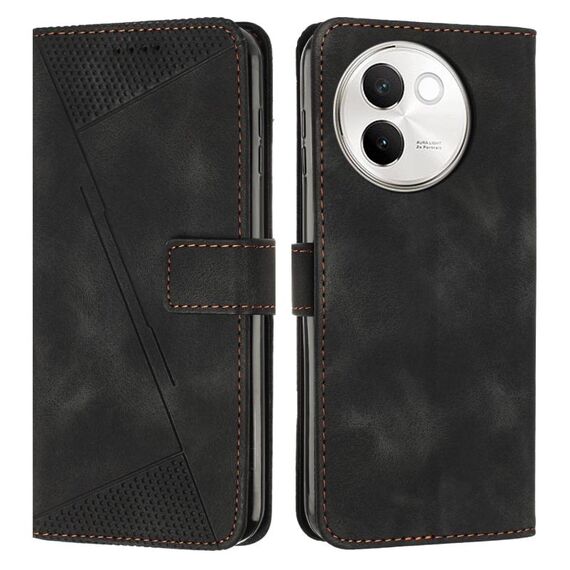 Per vivo V30e Dream Triangle Custodia in pelle per telefono con cordino (nero)