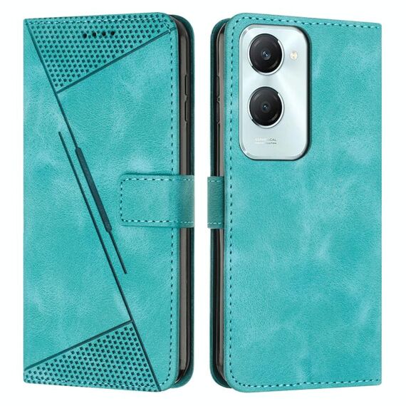 Per vivo Y03 / Y18 / Y18e Custodia per telefono in pelle Dream Triangle con cordino (verde)