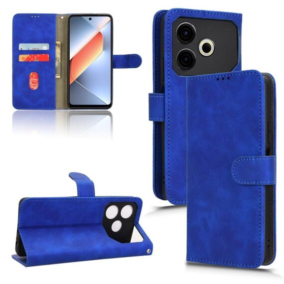 Per Honor Play 60 Plus Custodia per telefono in pelle con vibrazione magnetica Skin Feel (blu)