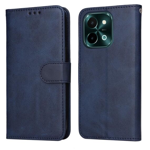 Per vivo Y28 4G Custodia per cellulare in pelle flip classica con texture di vitello globale (blu)