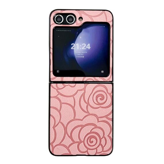 Custodia protettiva per telefono con motivo floreale Impression per Samsung Galaxy Z Flip6 (rosa)