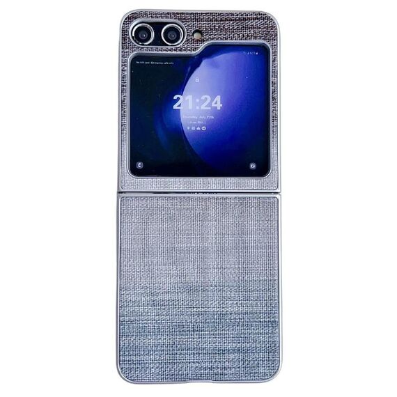 Per Samsung Galaxy Z Flip6 Custodia per PC in pelle color illusorio (blu)