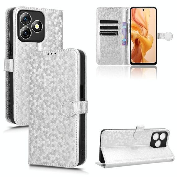Per Ulefone Note 18 Custodia per telefono in pelle con texture ultra a nido d'ape (Argento)