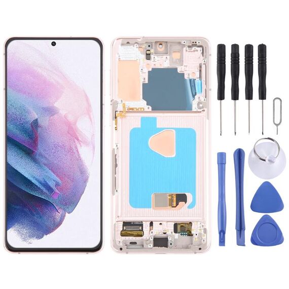 Per Samsung Galaxy S21+ 5G SM-G996B 6,67 pollici 6,67 pollici OLED LCD Screen Digitizer Assembly completo con telaio (oro)