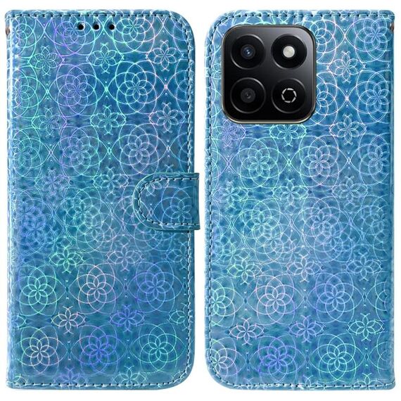 Per Honor Play 60 Plus Custodia per telefono in pelle con fibbia magnetica colorata (blu)