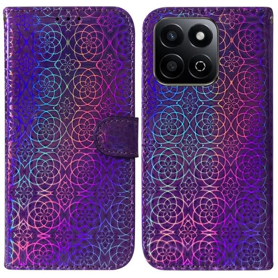 Per Honor Play 60 Plus Custodia per telefono in pelle con fibbia magnetica colorata (viola)