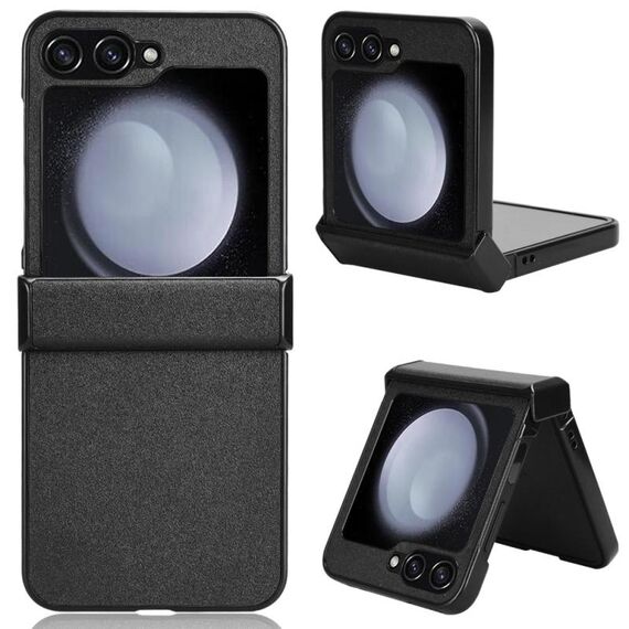 Per Samsung Galaxy Z Flip6 Custodia per telefono con texture Sandskin (nero)