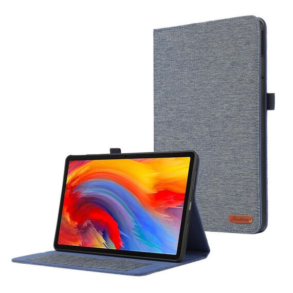 Per Lenovo Tab Plus 11.5 Custodia in tessuto e pelle per tablet (blu)