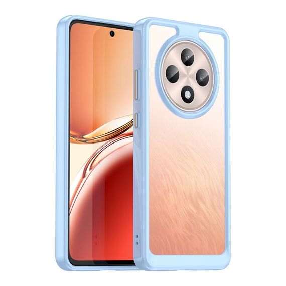 Per OPPO Reno12 F 5G Custodia per telefono in TPU ibrida acrilica serie colorata (blu)