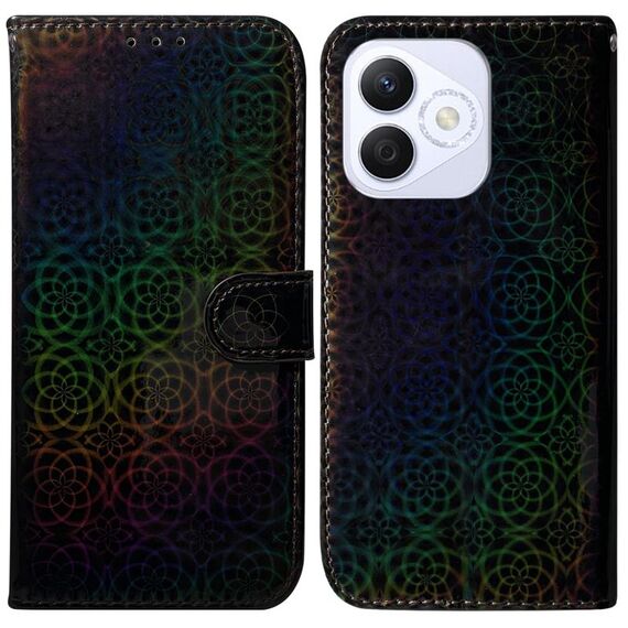 Per Honor X60i Custodia per telefono in pelle con fibbia magnetica colorata (nero)