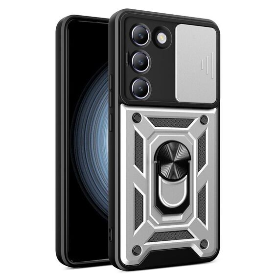 Per vivo Y200e 5G Global Sliding Camera Cover Design TPU+PC Custodia per telefono (argento)