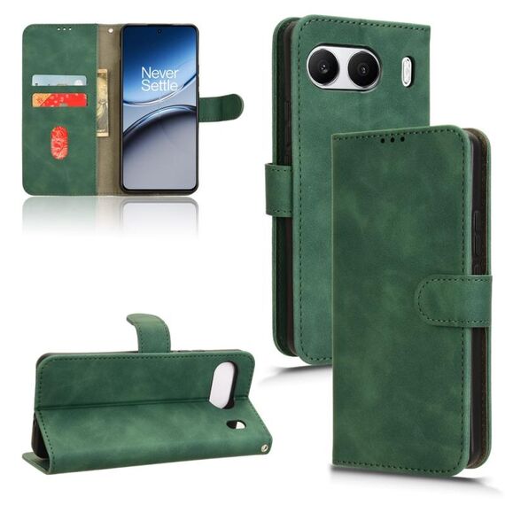 Per OnePlus Nord 4 5G Custodia in pelle magnetica con chiusura magnetica (verde)