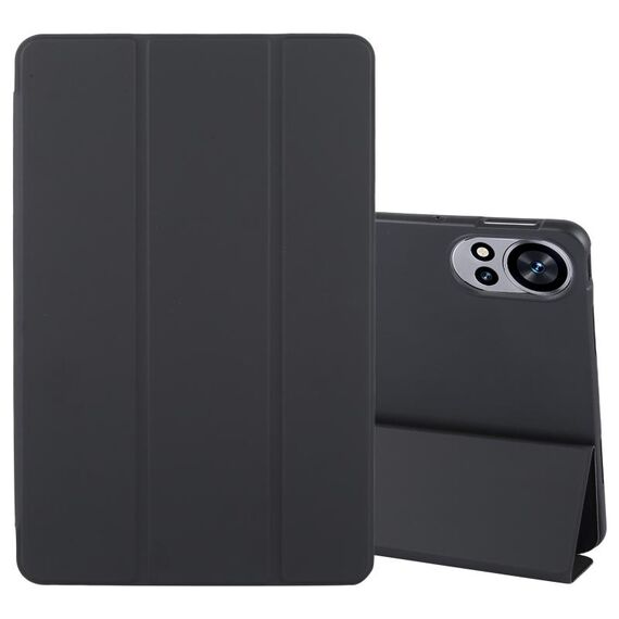Per Huawei Matepad Air 12 Custodia per tablet in silicone e pelle a tre ante (nero)