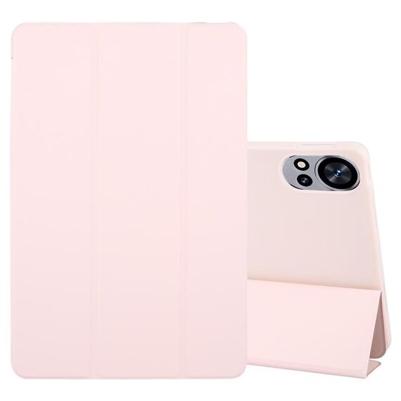 Custodia per tablet ripiegabile in pelle siliconica per Huawei Matepad Air 12 (rosa)