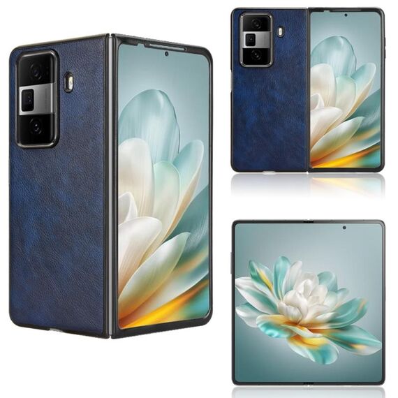 Custodia per telefono con retro in tessuto litchi For Honor Magic Vs3 (blu)