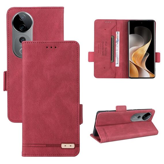 Per vivo S19 Pro Custodia in pelle con chiusura magnetica (rosso)