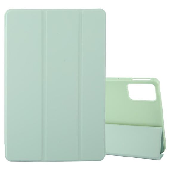 Per Lenovo Xiaoxin Pad Pro 12.7 2025 Custodia in silicone a tre ante in pelle per tablet (verde)