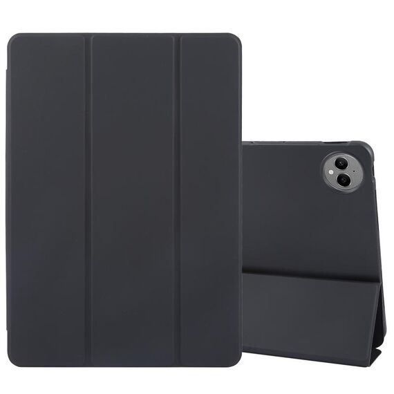 Per Huawei MatePad Pro 12.2 Custodia in silicone e pelle a tre ante per tablet (nero)