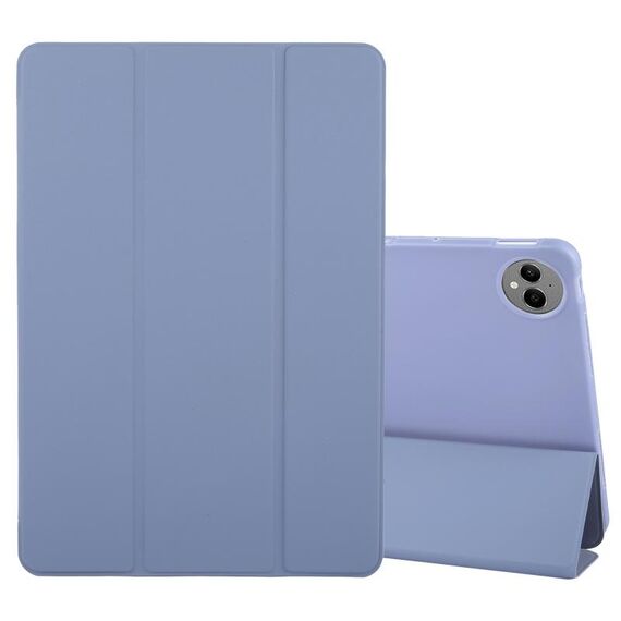 Per Huawei MatePad Pro 12.2 Custodia in silicone e pelle a tre ante per tablet (lavanda)
