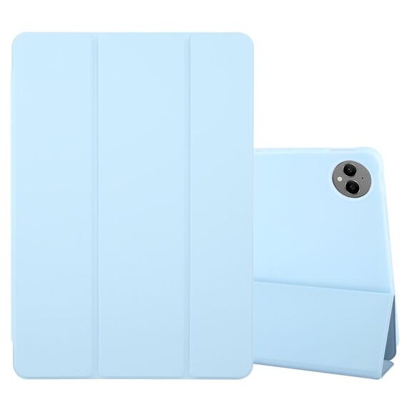 Per Huawei MatePad Pro 12.2 Custodia in silicone e pelle a tre ante per tablet (blu ghiaccio)