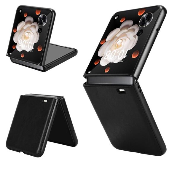 Custodia per telefono con retro in tessuto Litchi Texture Flip per Honor Magic V (nero)